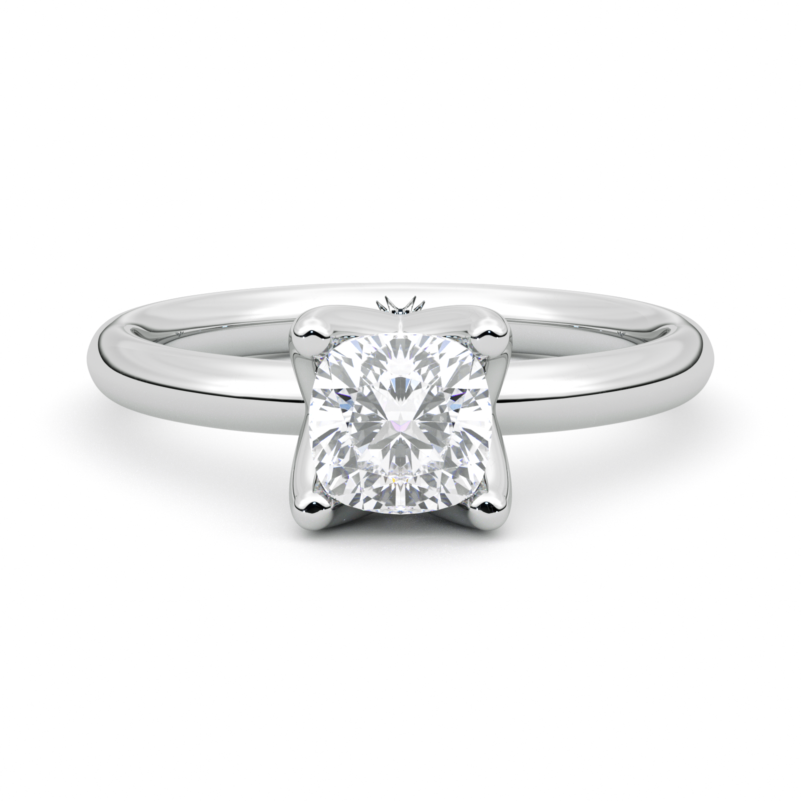 Diamond Ring 1.04 CT CUSHION VVS2-H - Solid Gold