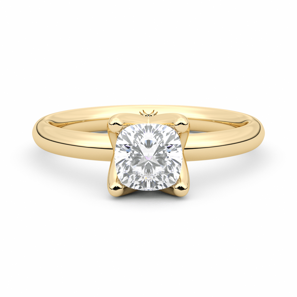 Diamond Ring 1.04 CT CUSHION VVS2-H - Solid Gold