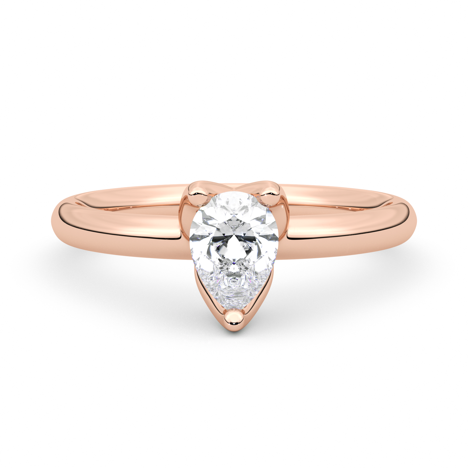 Diamond Ring 1.07 CT Pear Shape - Solid Gold