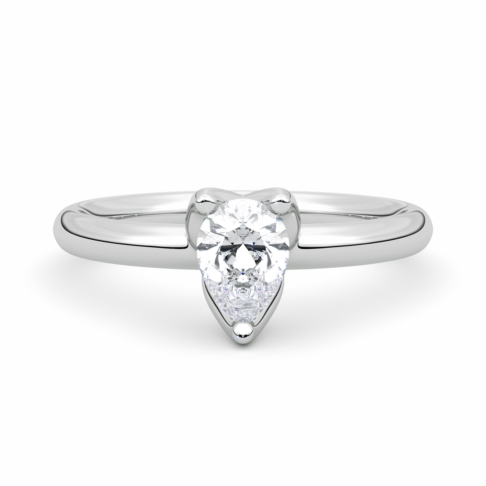 Diamond Ring 1.07 CT Pear Shape - Solid Gold