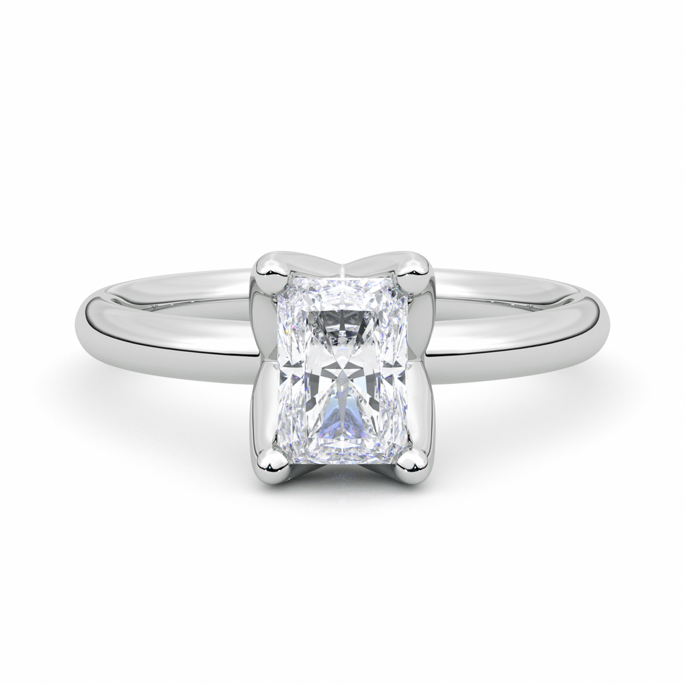 Diamond Ring 1 CT Radiant Shape - Solid Gold