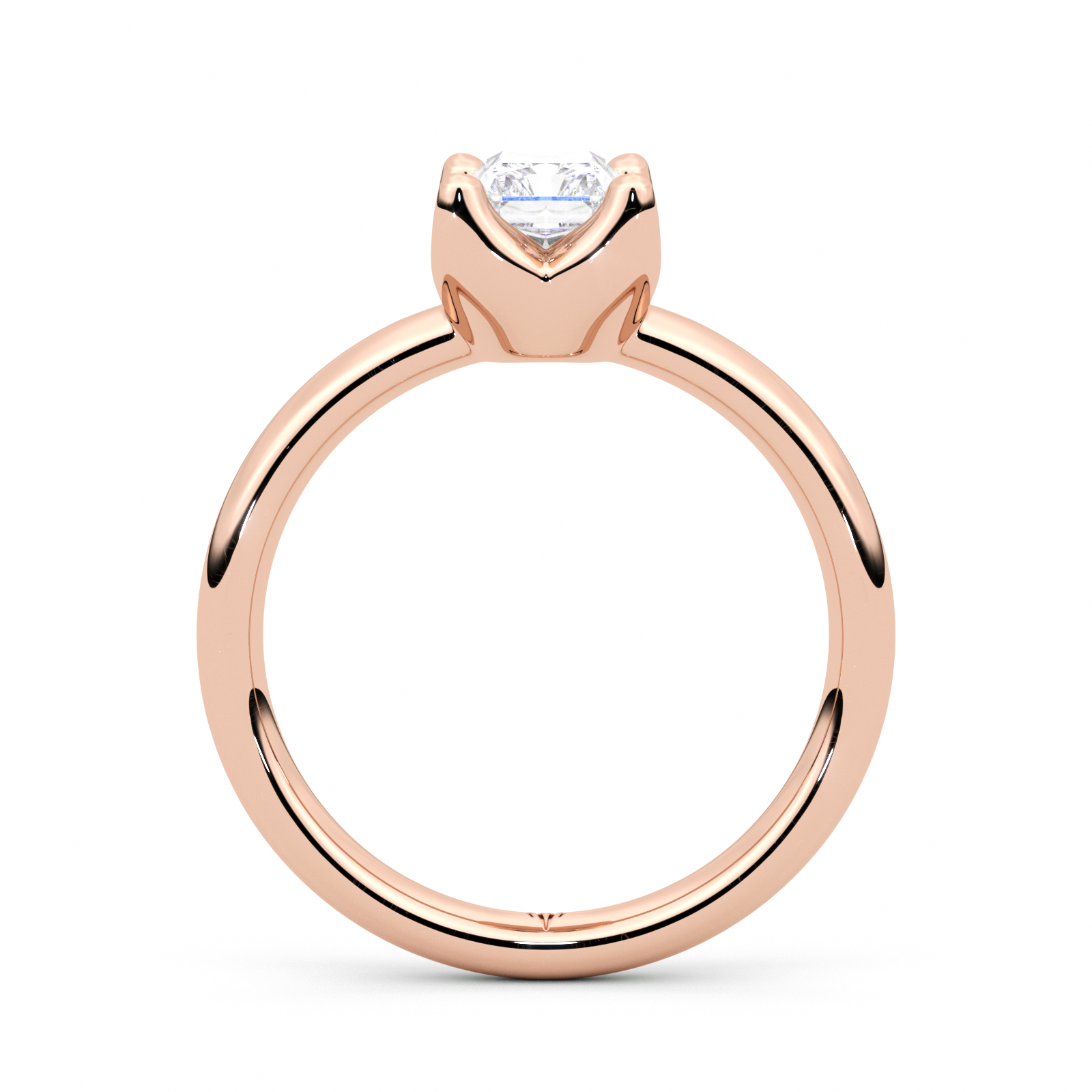 Diamond Ring 1 CT Radiant Shape - Solid Gold