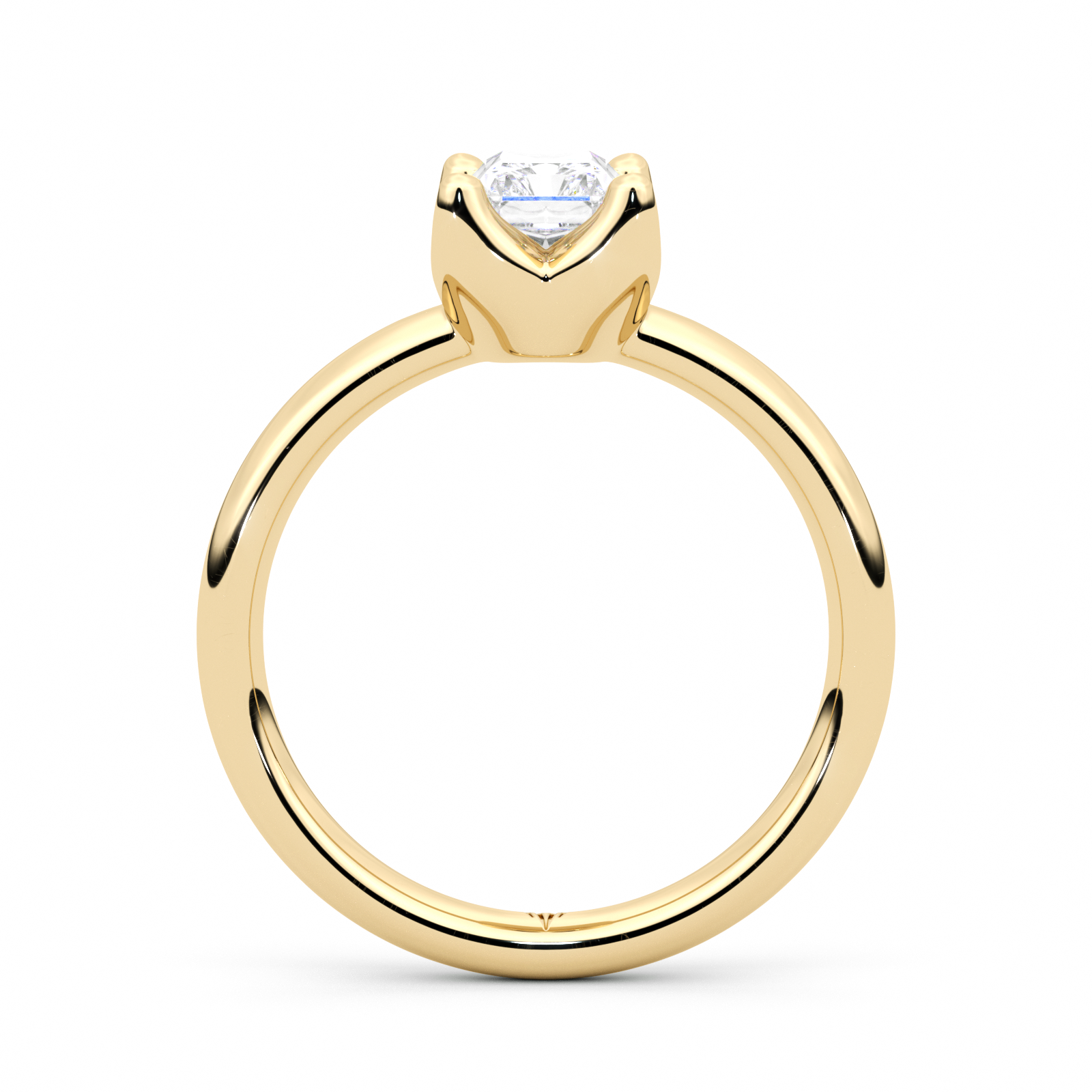 Diamond Ring 1 CT Radiant Shape - Solid Gold