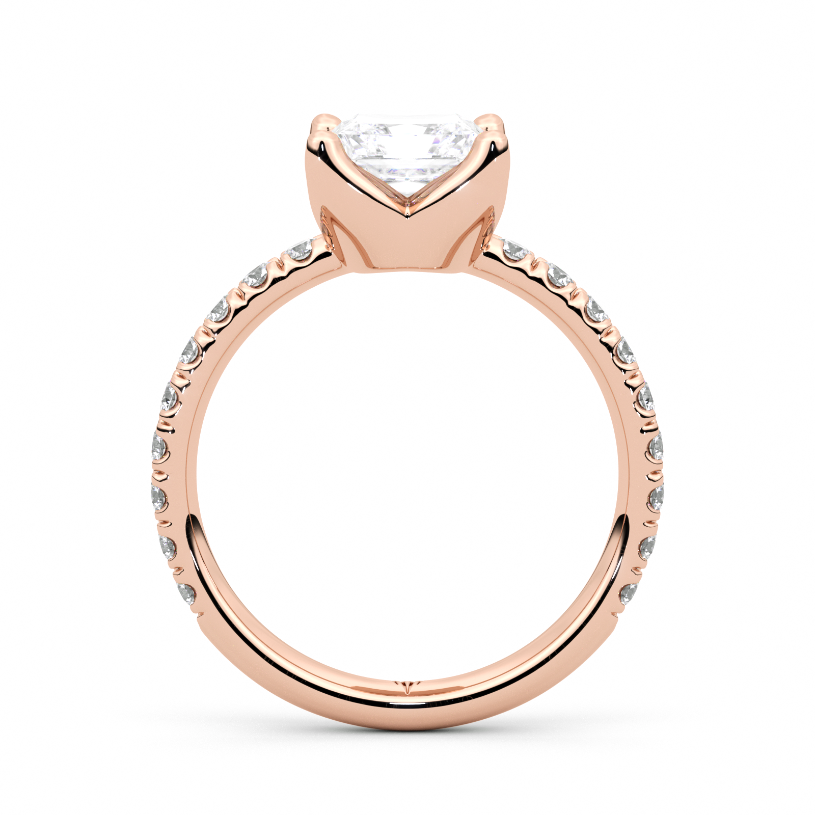 Diamond Ring 1.5 CT Radiant Shape - Solid Gold