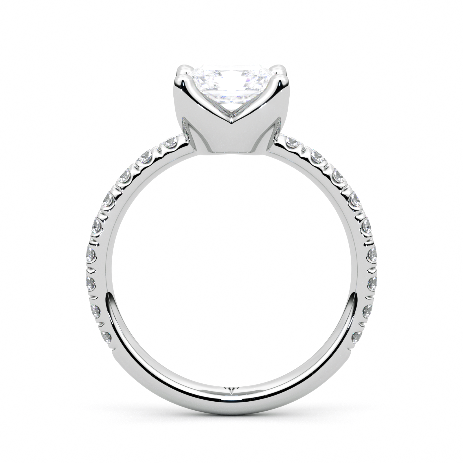 Diamond Ring 1.5 CT Radiant Shape - Solid Gold