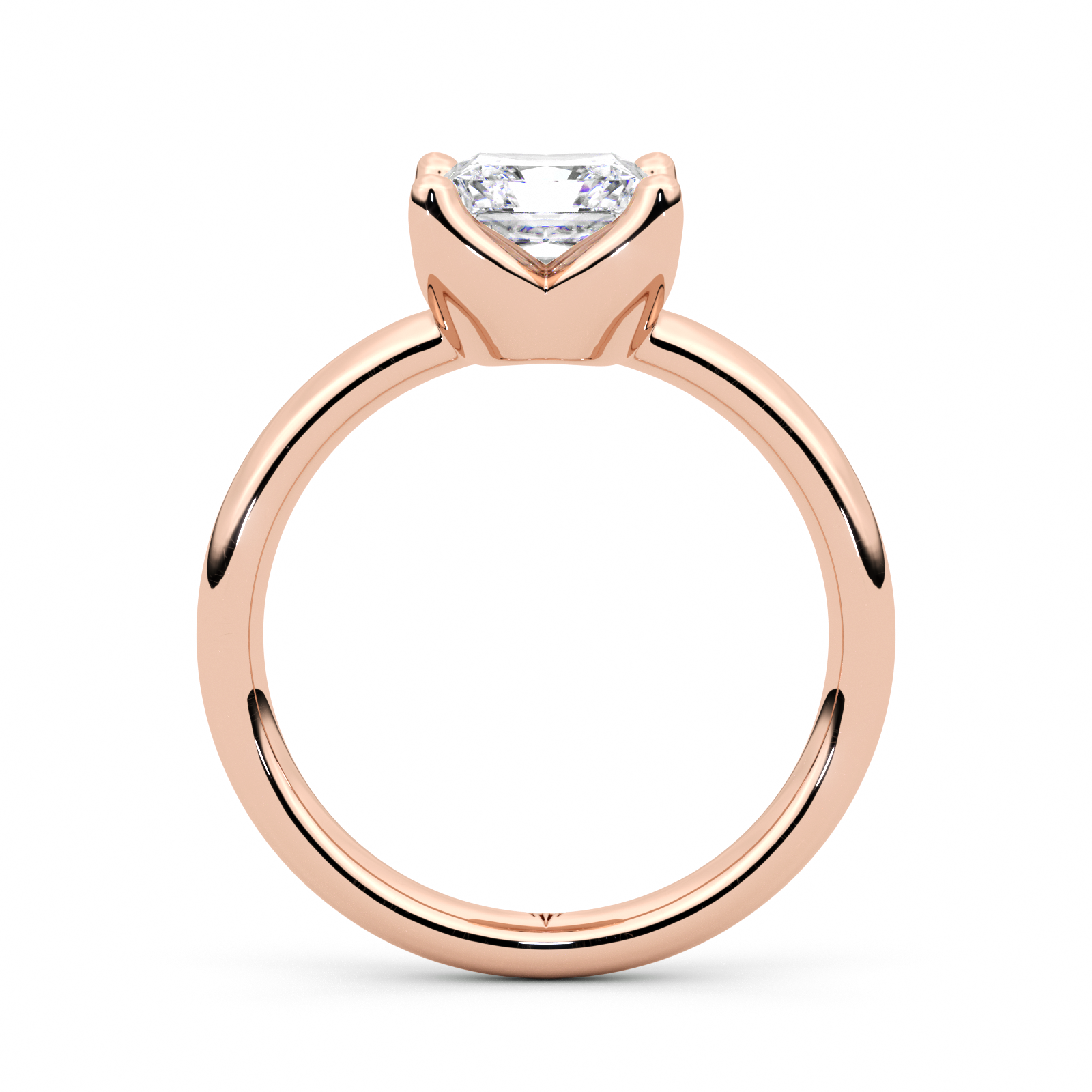 Diamond Ring 1.5 CT Radiant Shape - Solid Gold