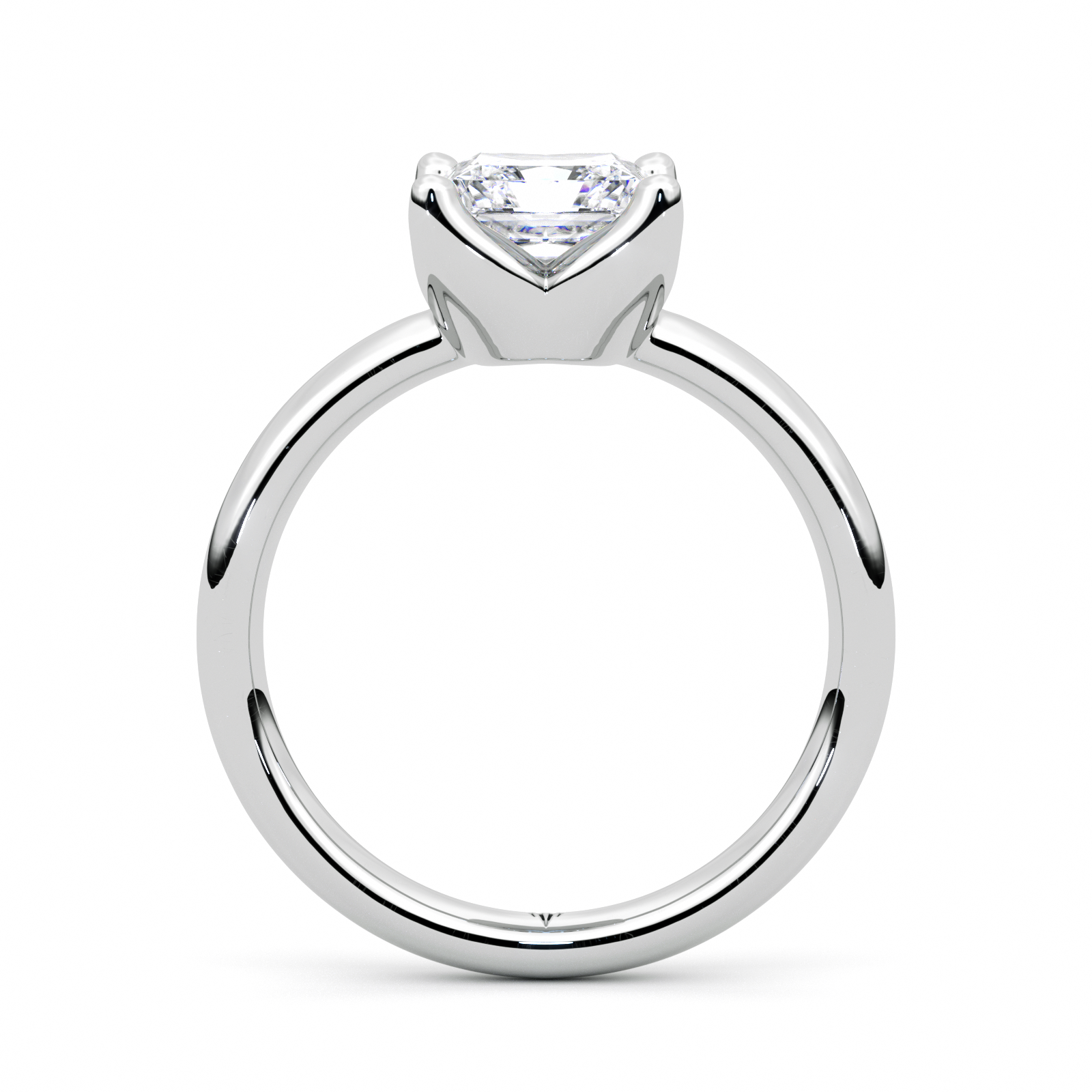 Diamond Ring 1.5 CT Radiant Shape - Solid Gold