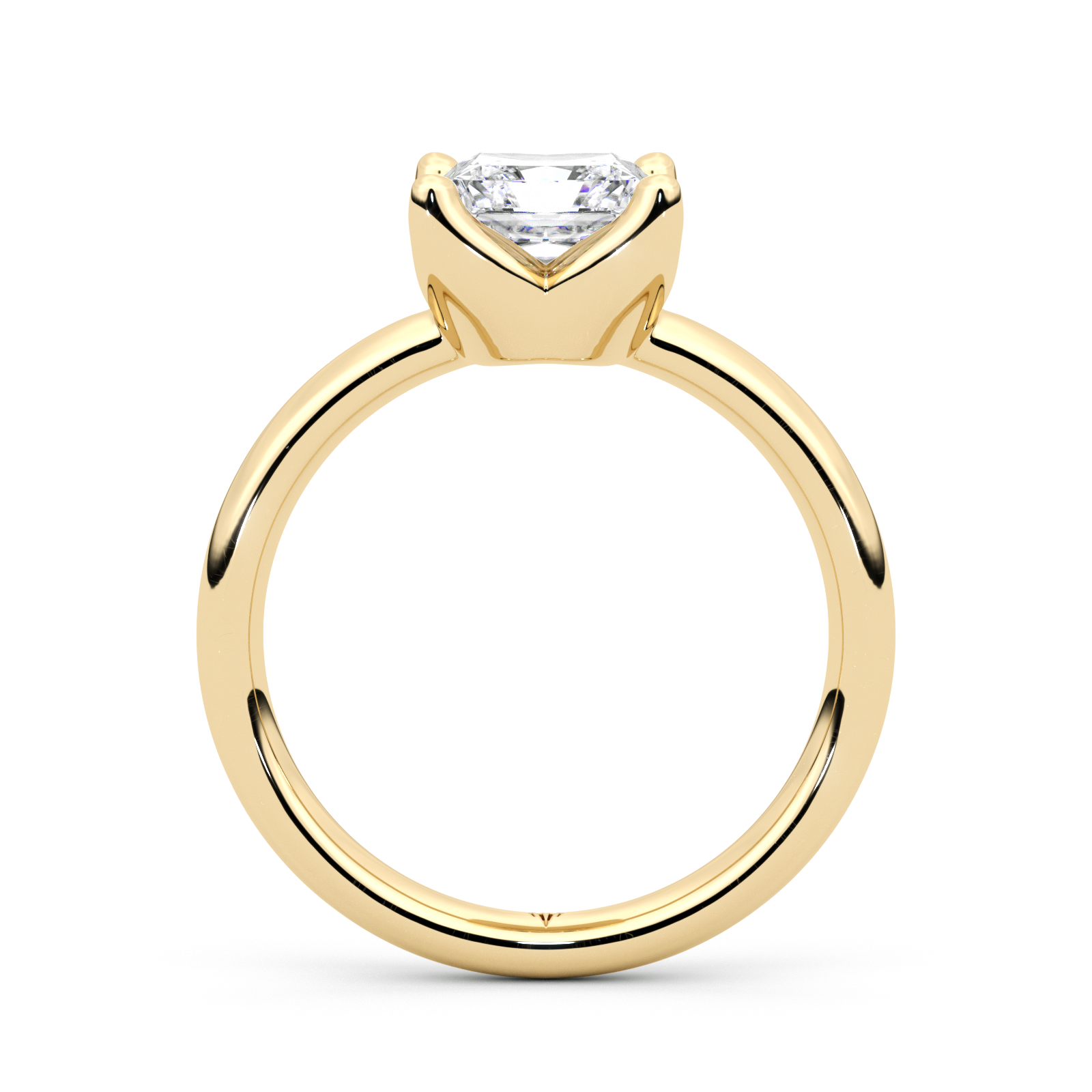 Diamond Ring 1.5 CT Radiant Shape - Solid Gold