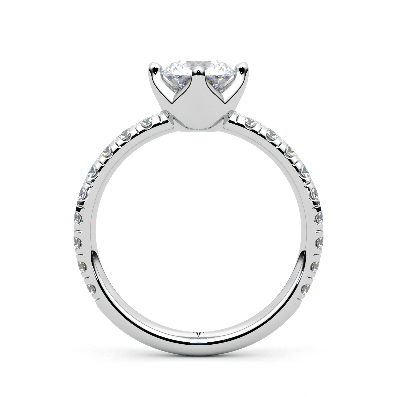 Diamond Ring 1.09 CT Round Shape - Solid Gold