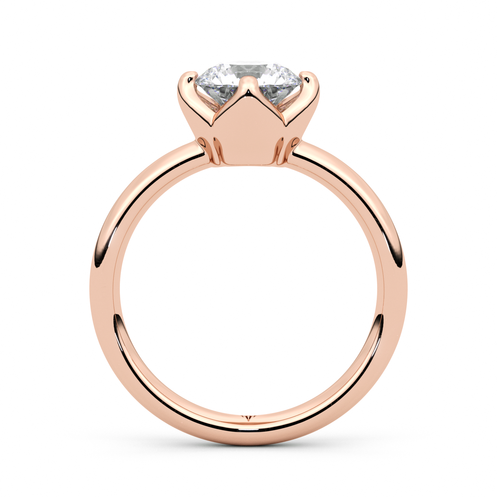 Diamond Ring 2.07 CT Round Shape - Solid Gold