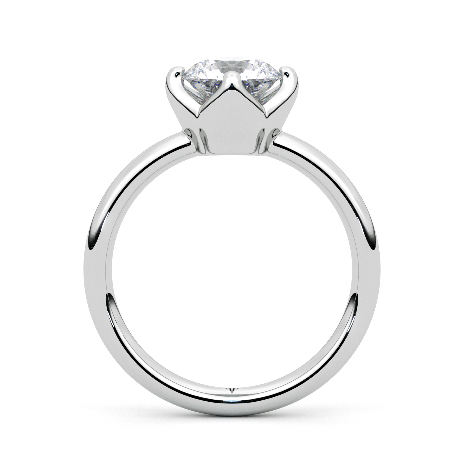 Diamond Ring 2.07 CT Round Shape - Solid Gold