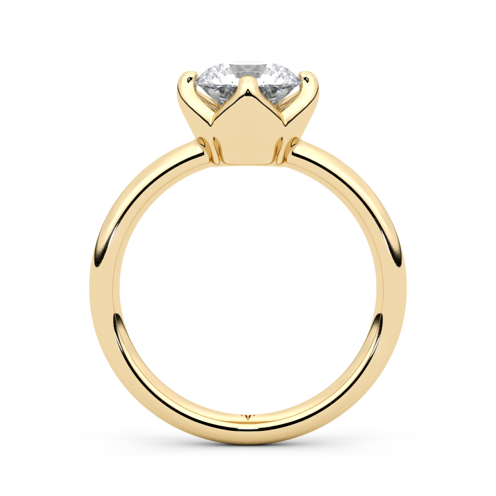 Diamond Ring 2.07 CT Round Shape - Solid Gold