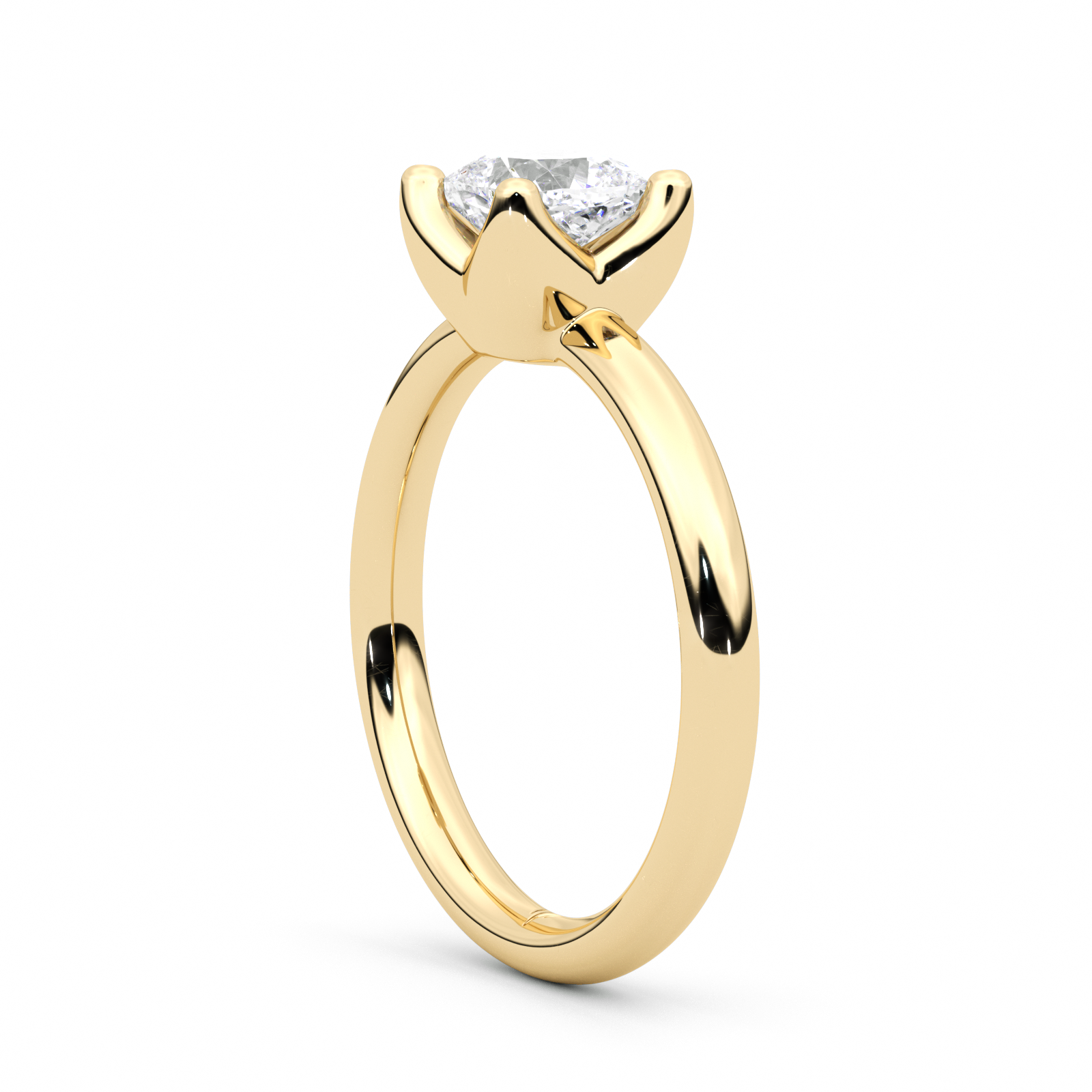 Diamond Ring 1.04 CT CUSHION VVS2-H - Solid Gold