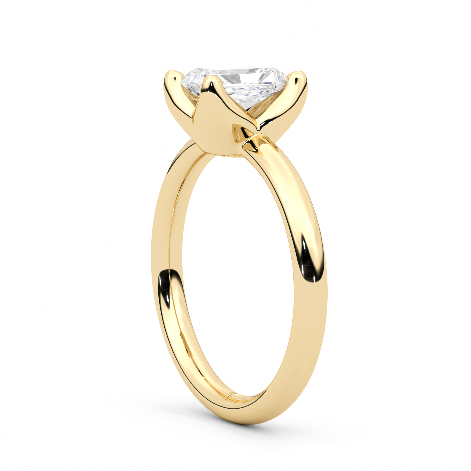 Diamond Ring 1 CT Radiant Shape - Solid Gold