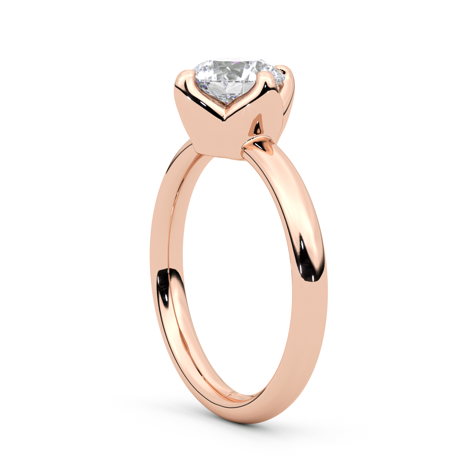 Diamond Ring 2.07 CT Round Shape - Solid Gold