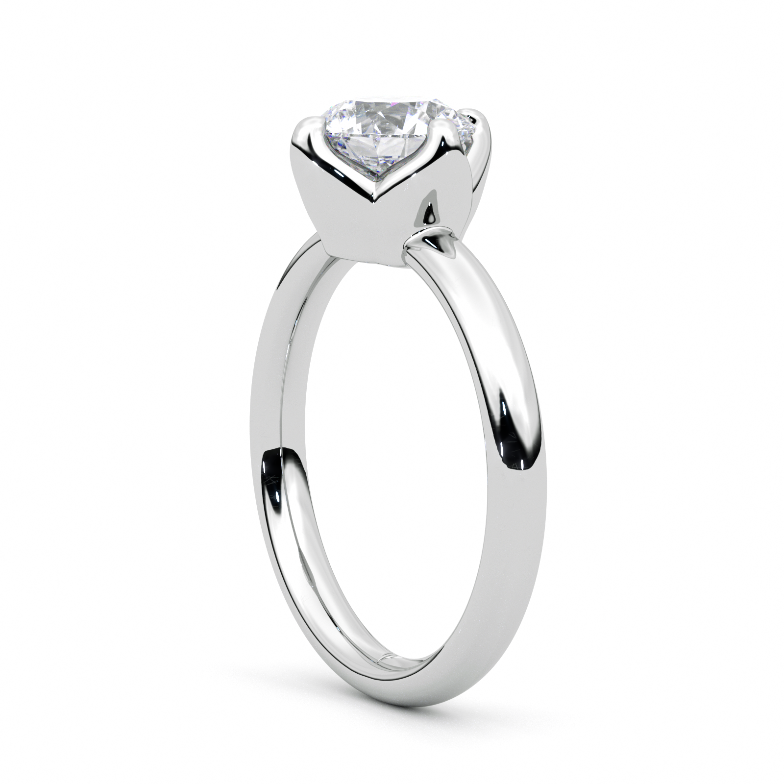 Diamond Ring 2.07 CT Round Shape - Solid Gold