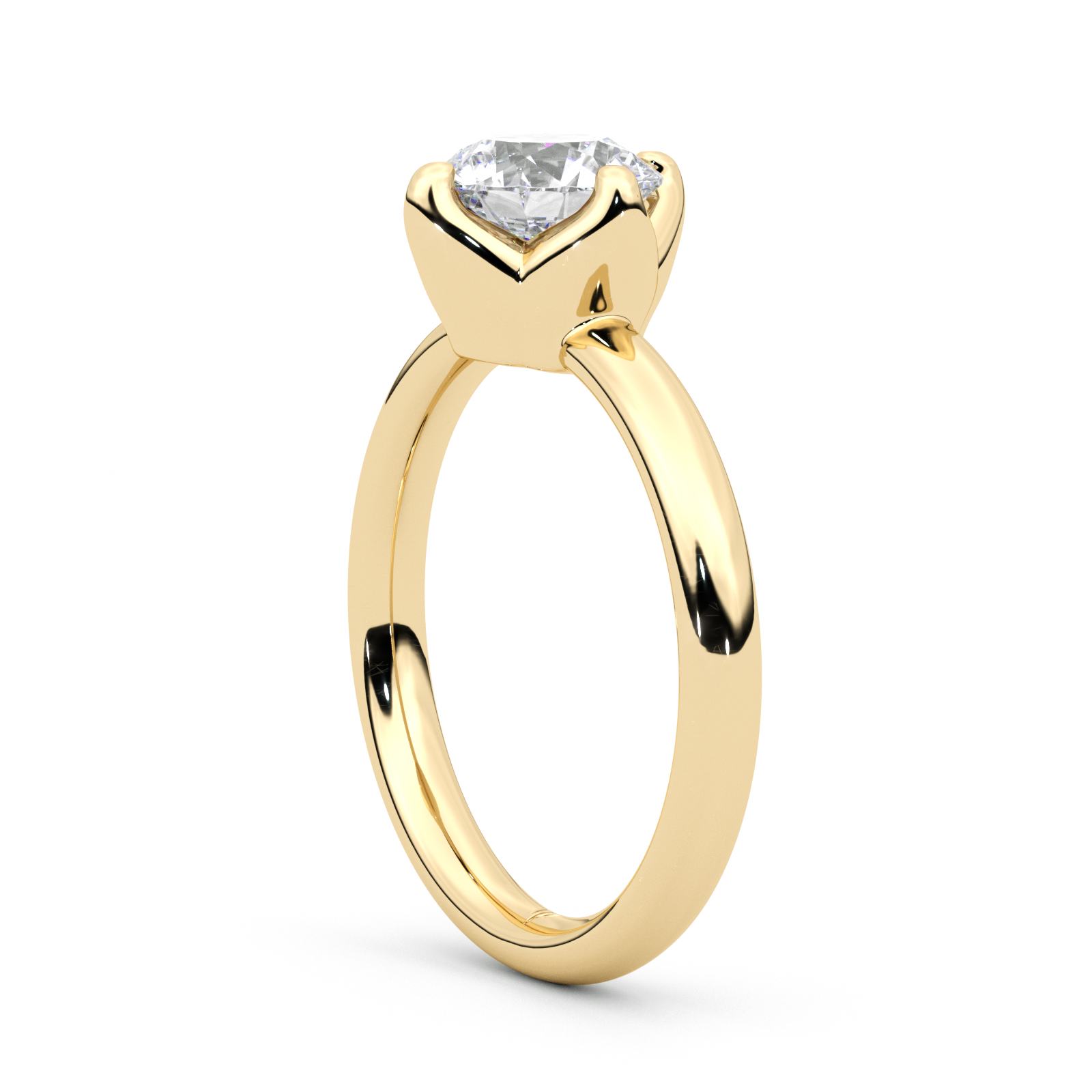 Diamond Ring 2.07 CT Round Shape - Solid Gold