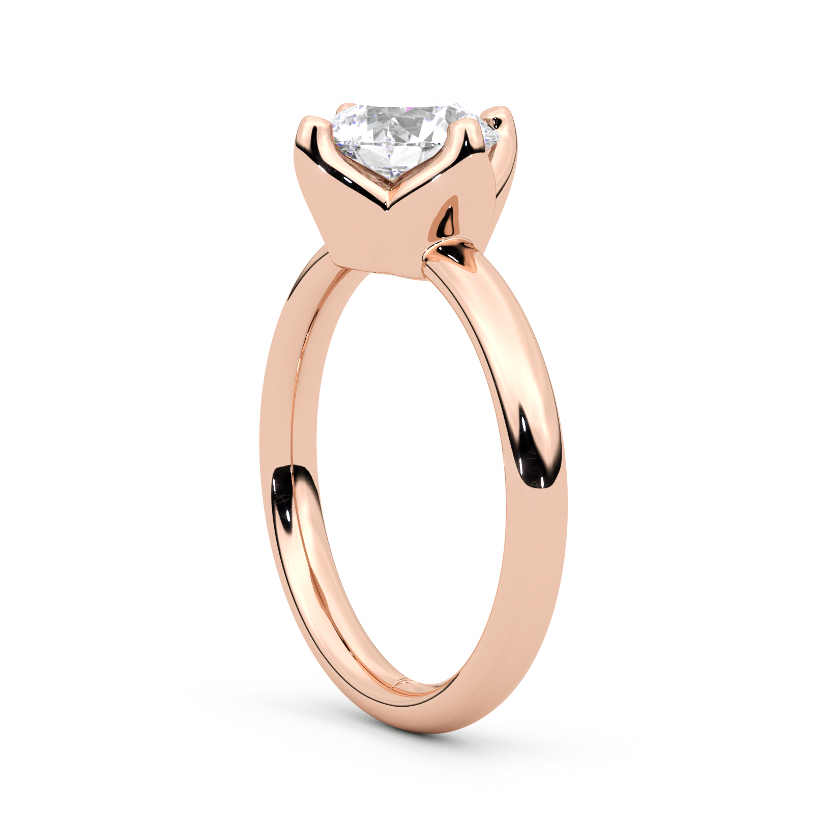 Diamond Ring 3 CT Round Shape - Solid Gold