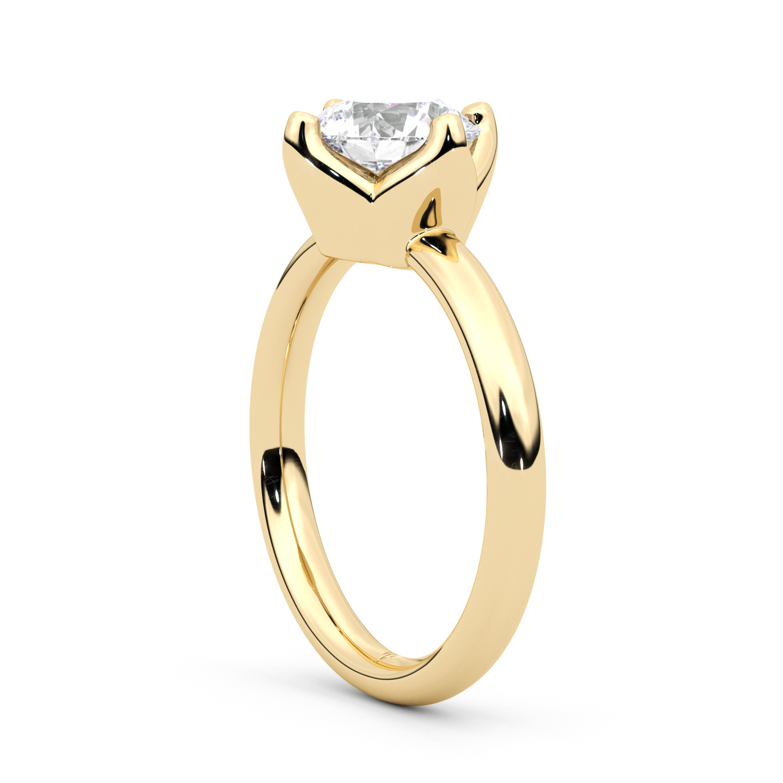 Diamond Ring 3 CT Round Shape - Solid Gold