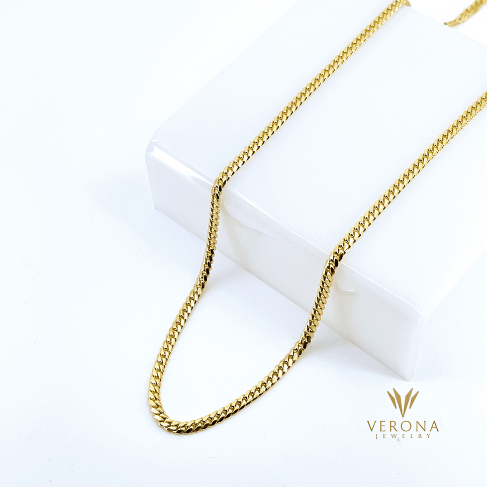 10Kt Yellow Gold Solid Cuban Chain