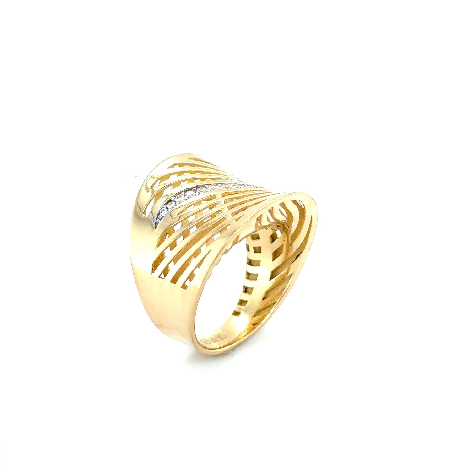 14K Yellow Gold Wind Ring