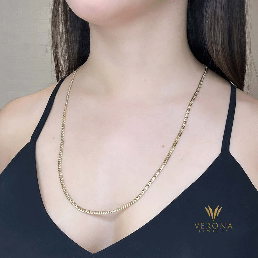 10Kt Gold Solid Cuban 8mm x 24inch Chain