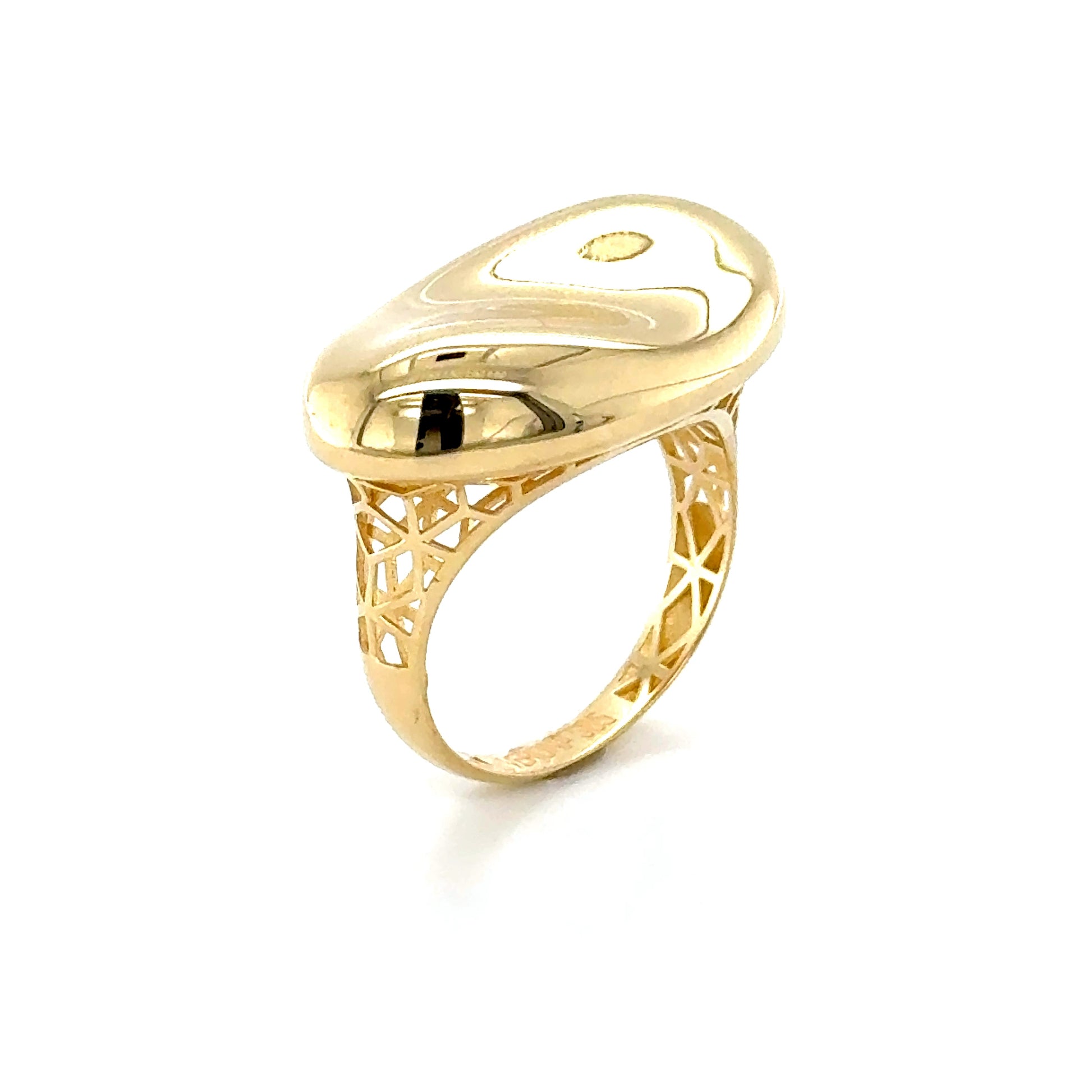 14K Yellow Gold Chicago Ring