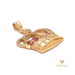 
                  
                    14K Gold Pendant with rubies and diamond
                  
                