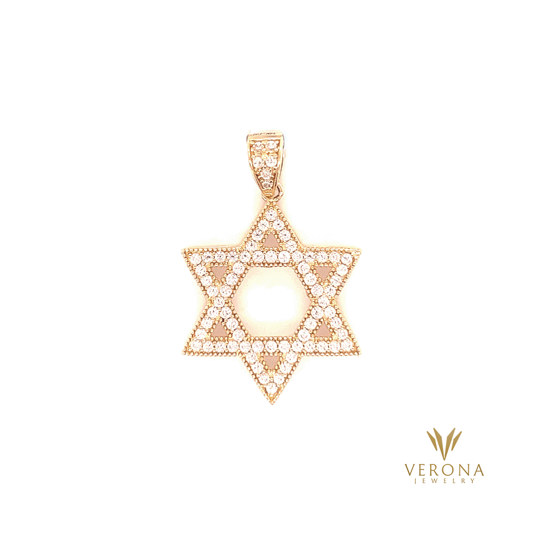 14Kt Gold David´s Star Pendant