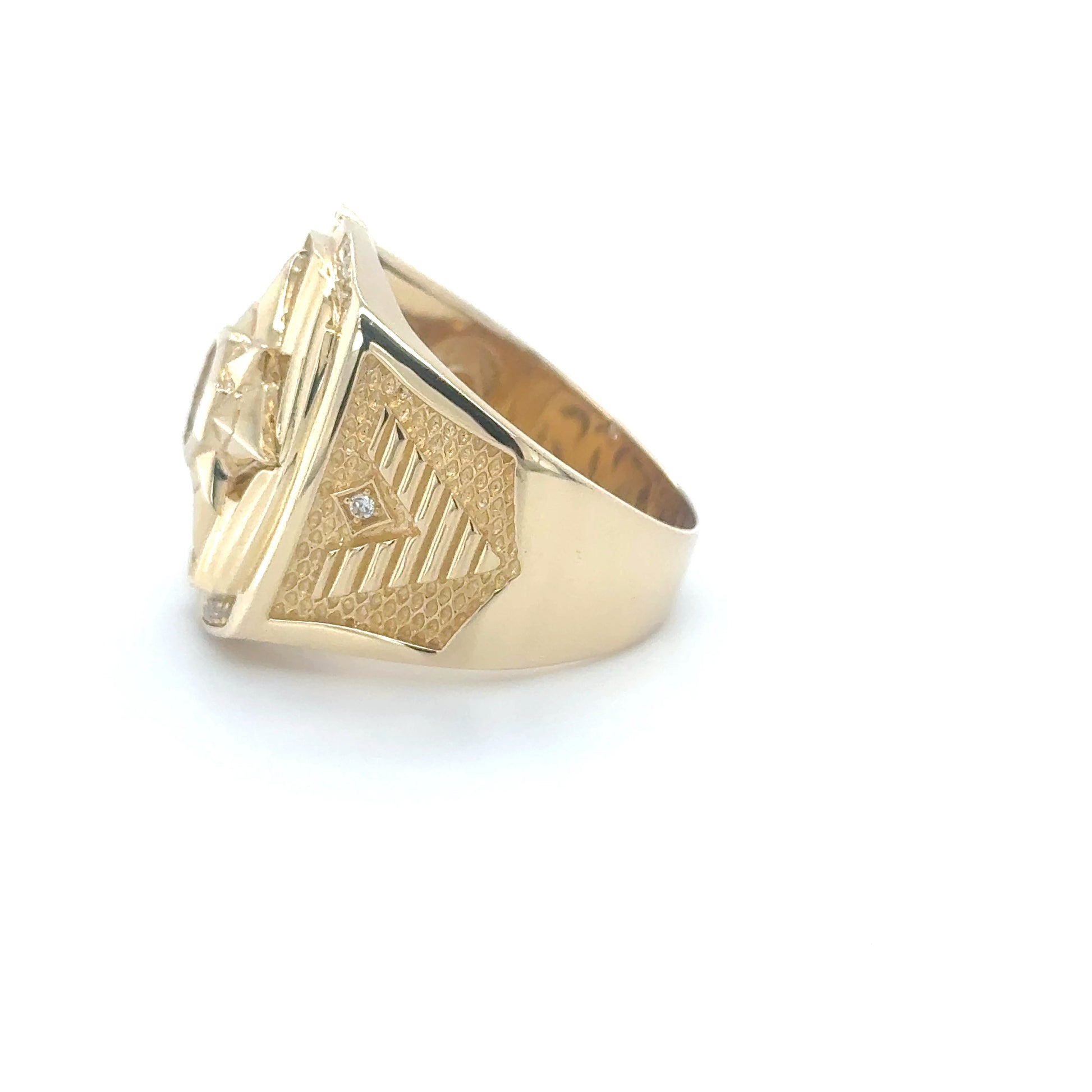 14K Solid Gold Ring Star