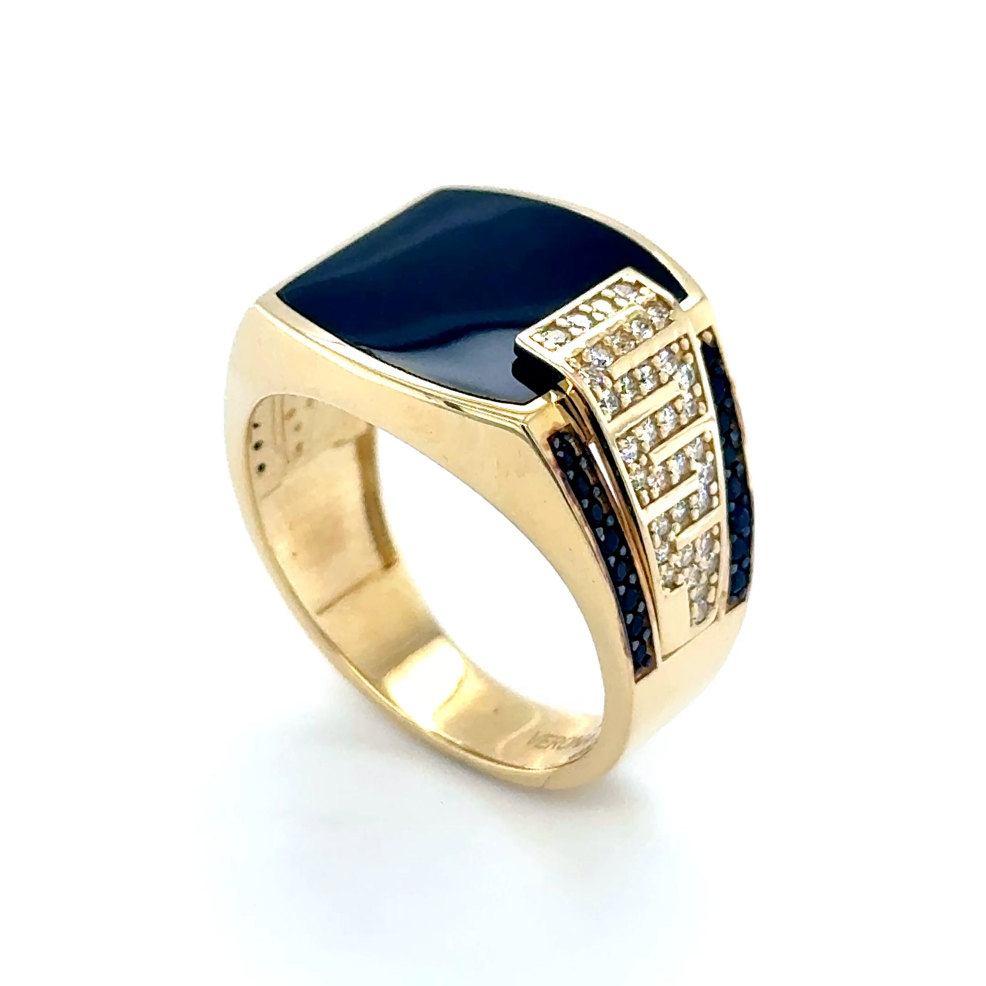 Solid Gold Onyx Ring