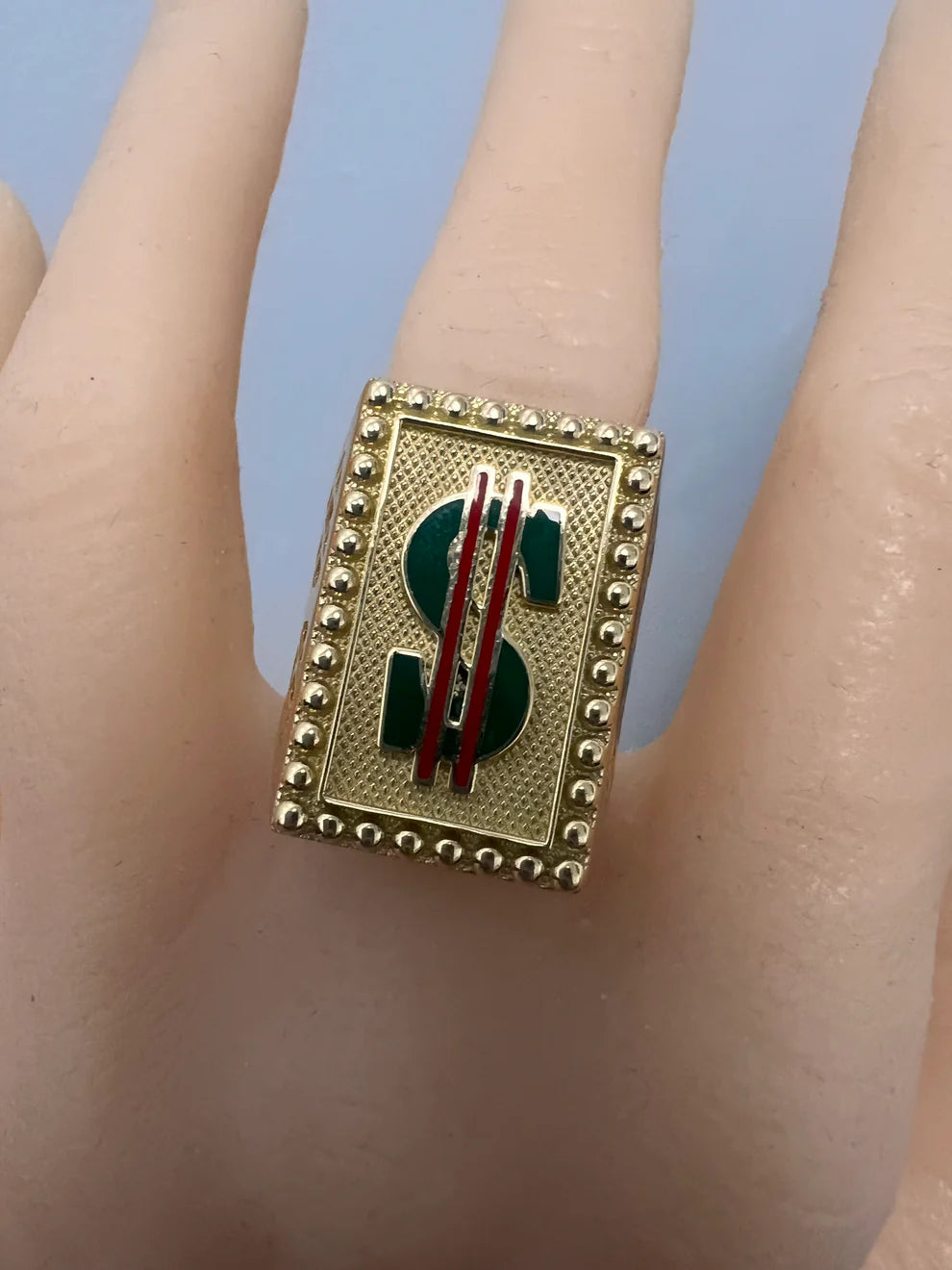 14K Gold Dollar Ring