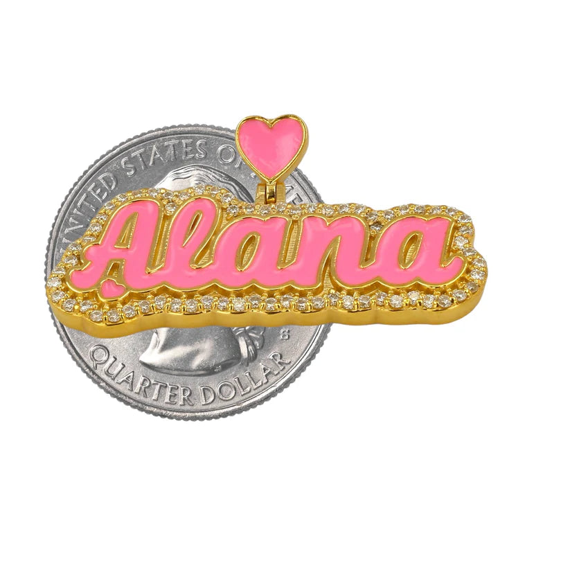 10 and 14K Gold Pendant With Custom Name