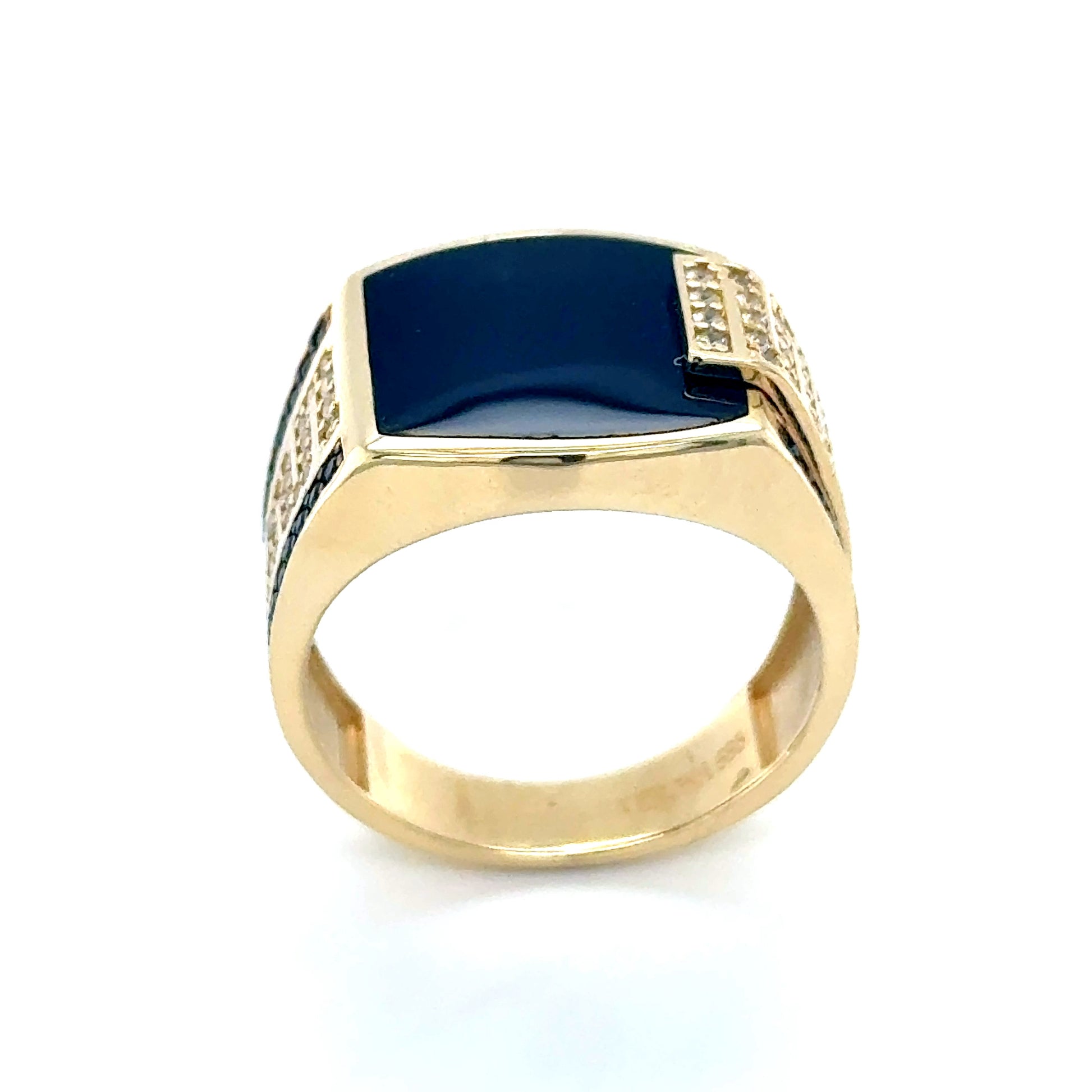 Solid Gold Onyx Ring