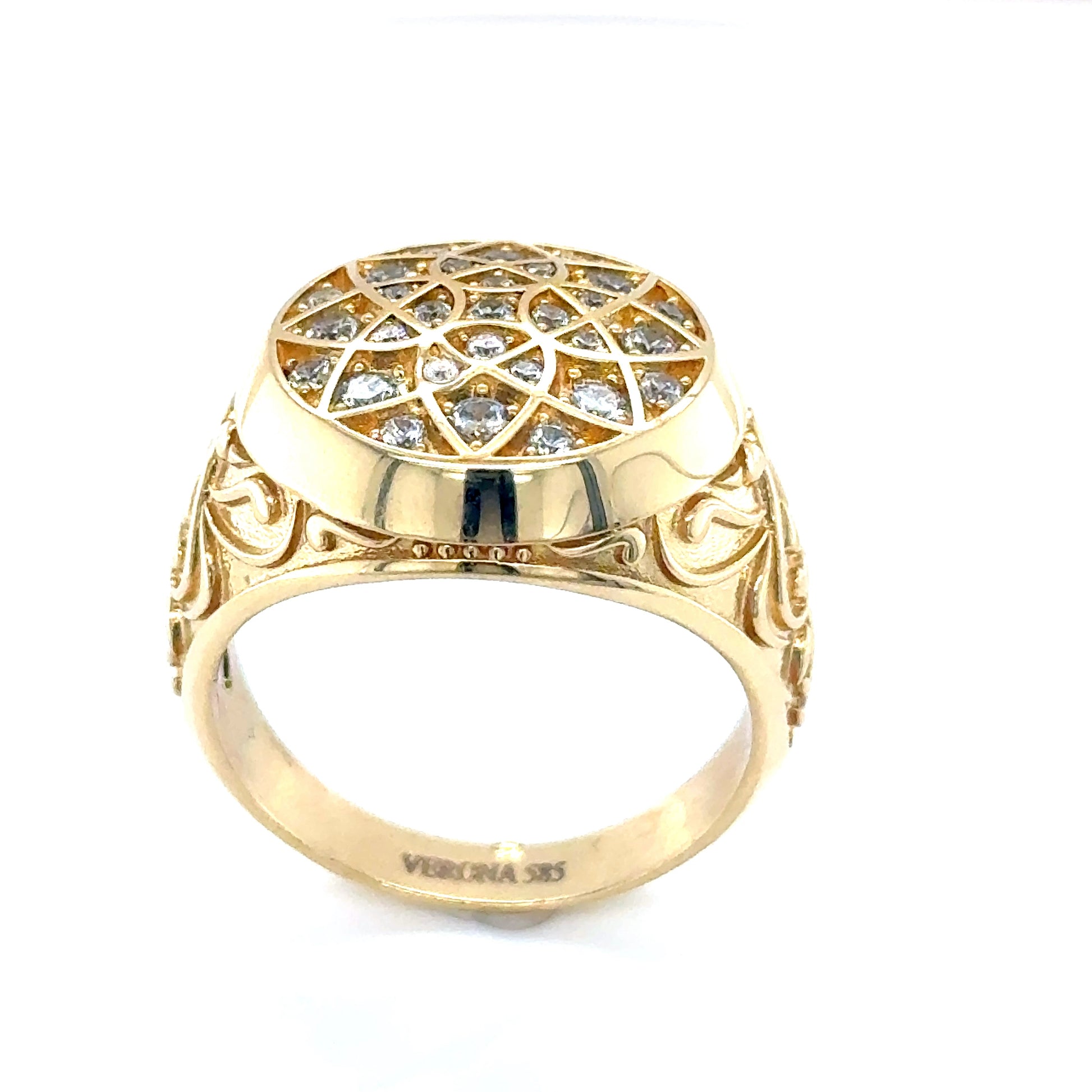 Solid Gold Rosetta Ring Small