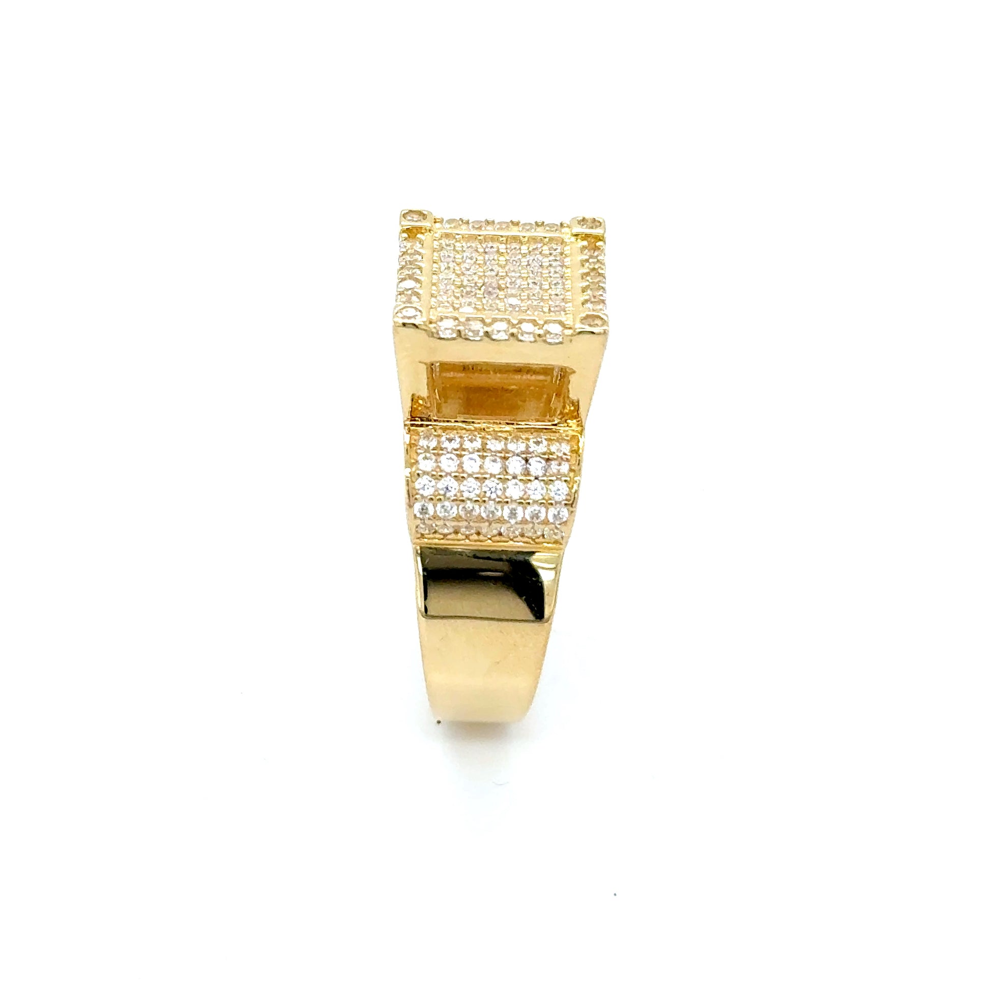 14K Gold Princess Top Square Ring
