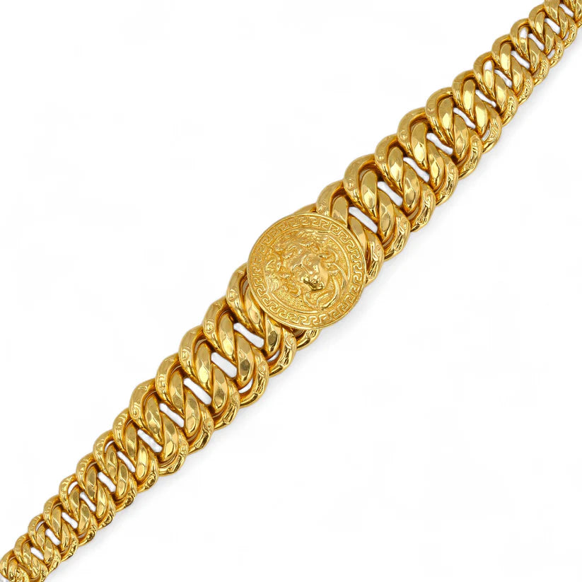 14K Gold bracelet with princess medusa