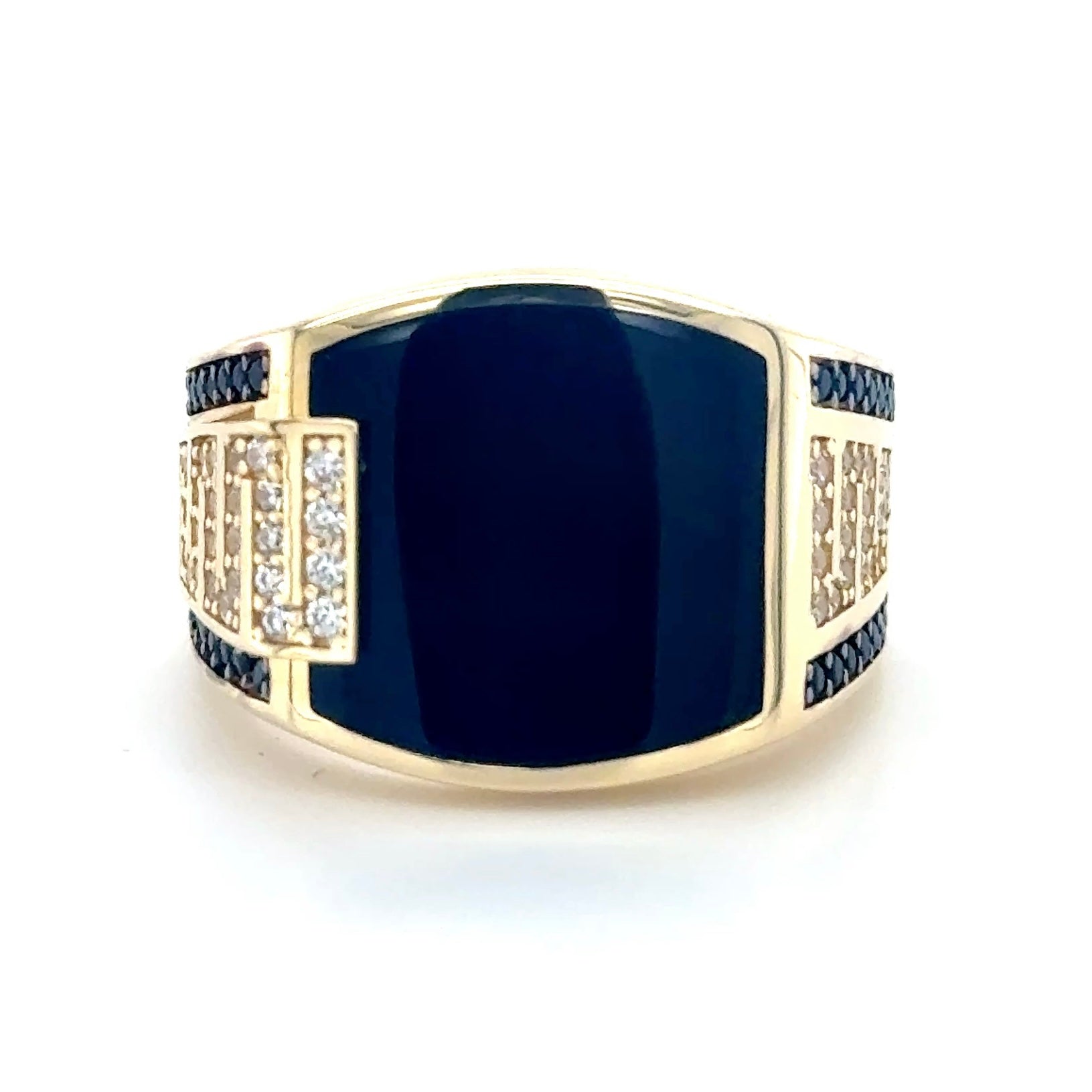Solid Gold Onyx Ring