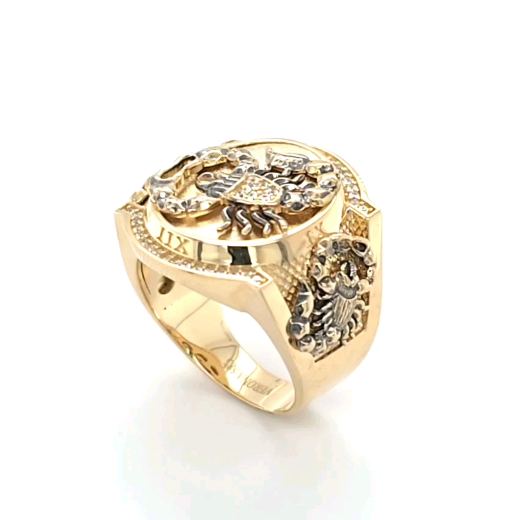 14K Solid Gold Scorpion Ring