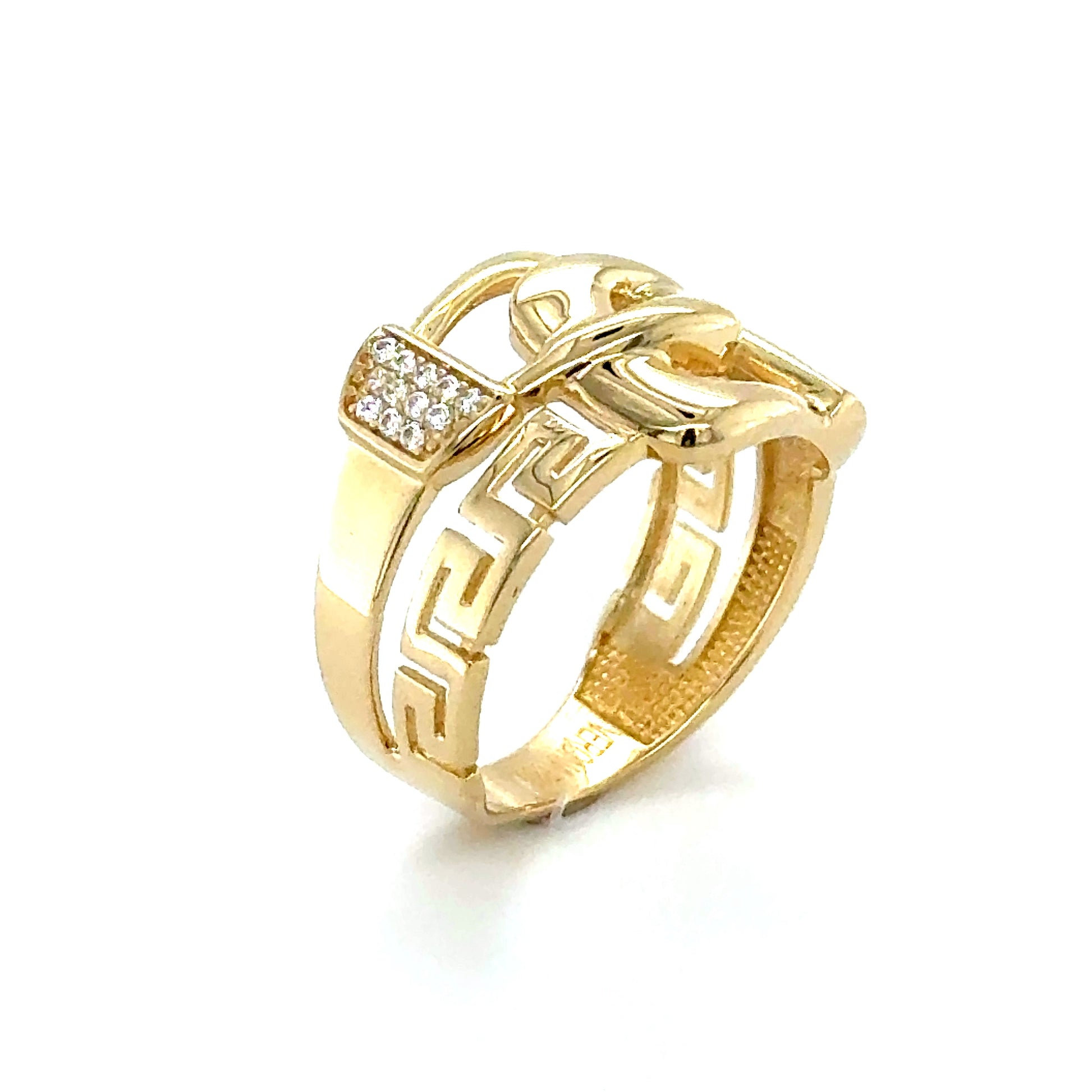 14K Yellow Gold Belt Ring