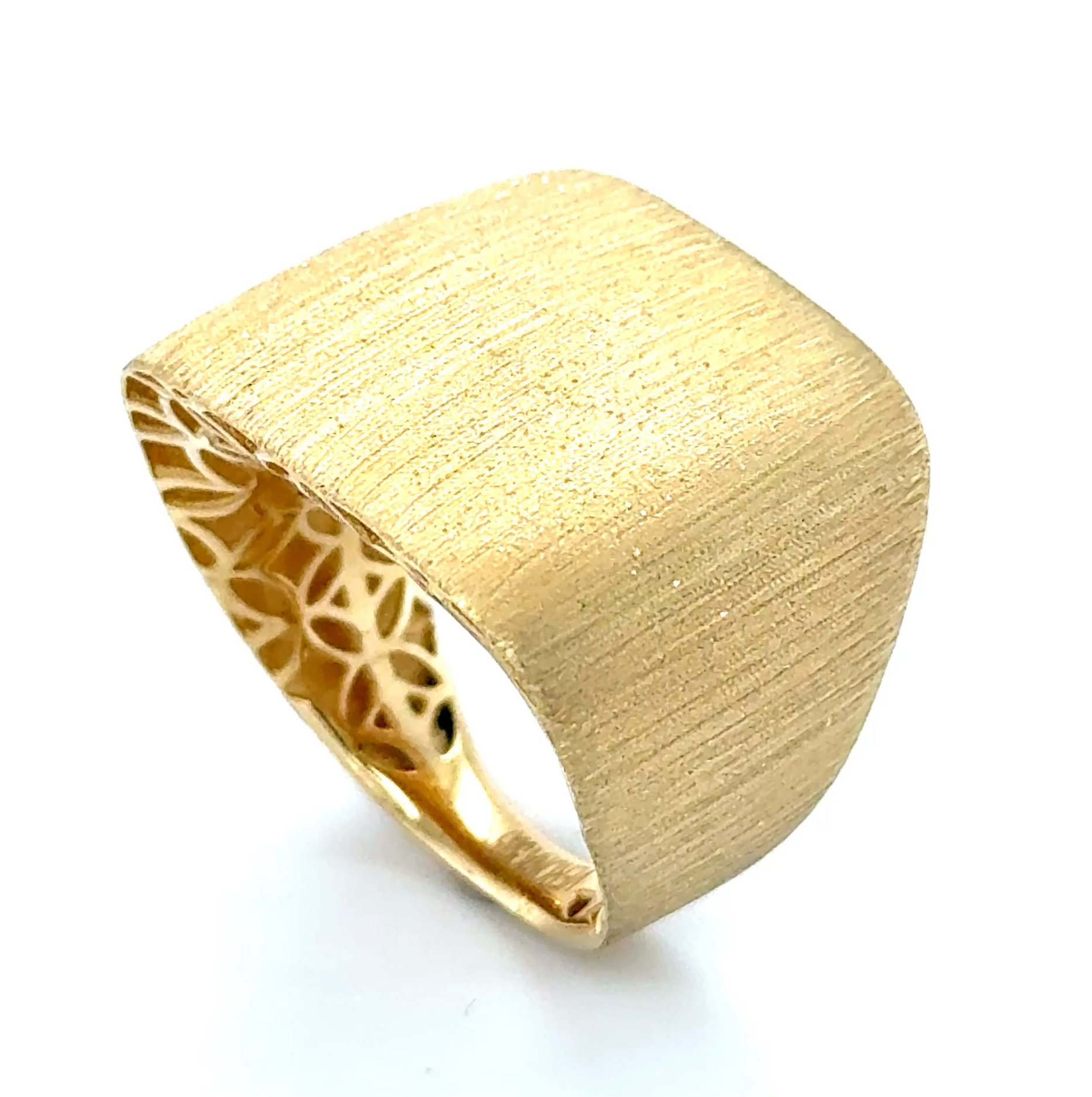14K Yellow Gold Ring Mate Texture Ring