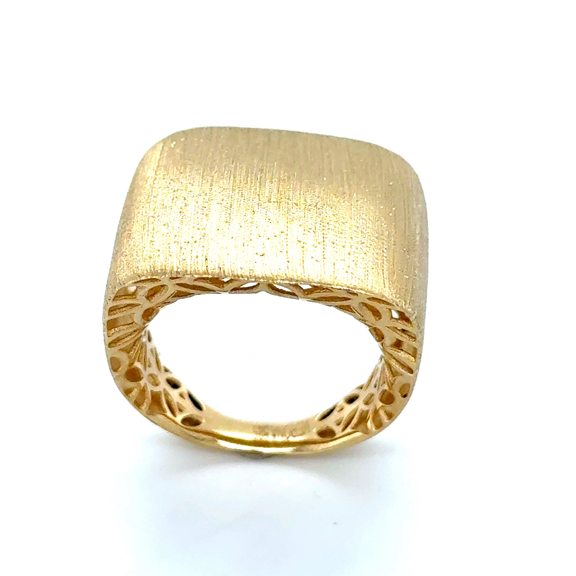 14K Yellow Gold Ring Mate Texture Ring