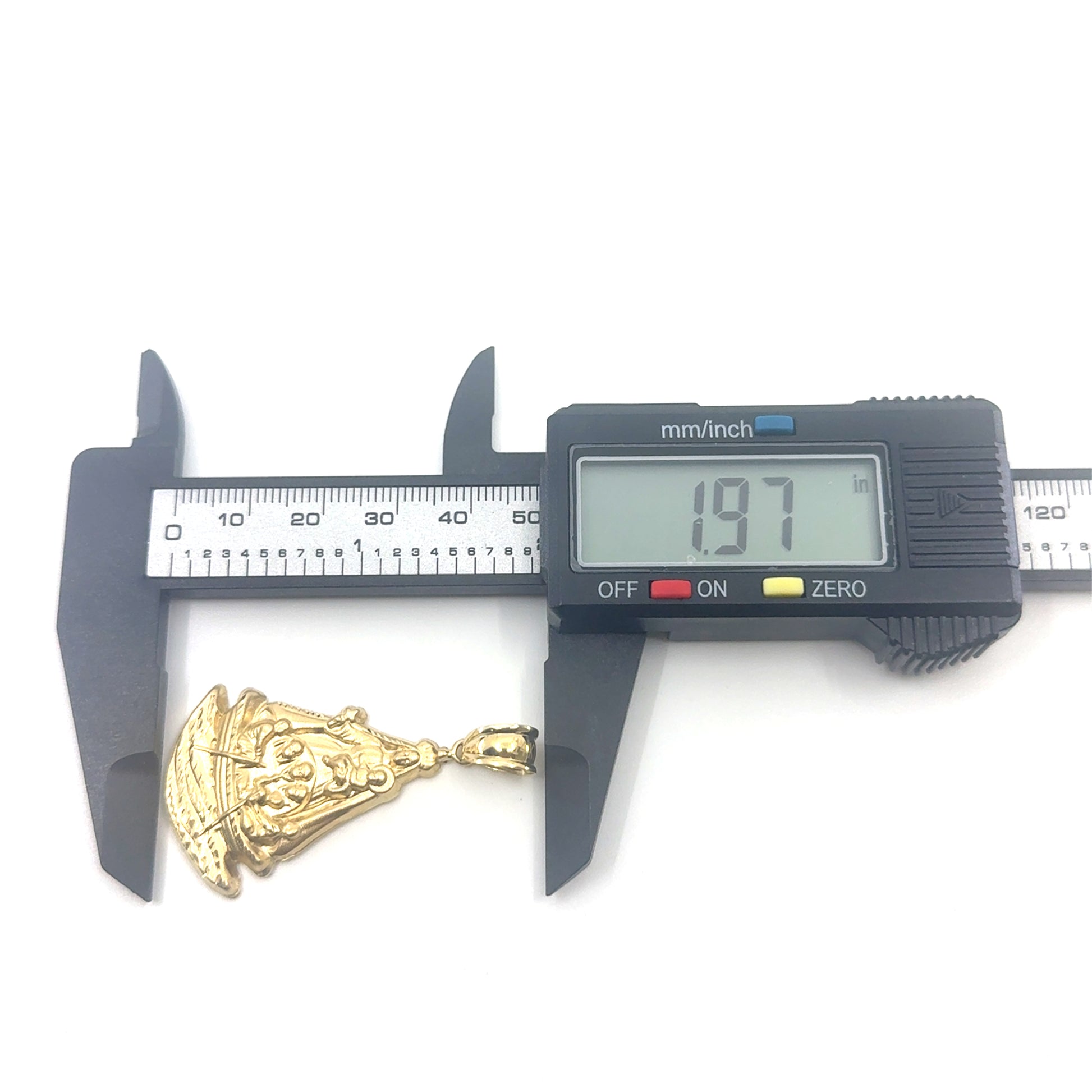 14K Gold Caridad del C Body Pendant