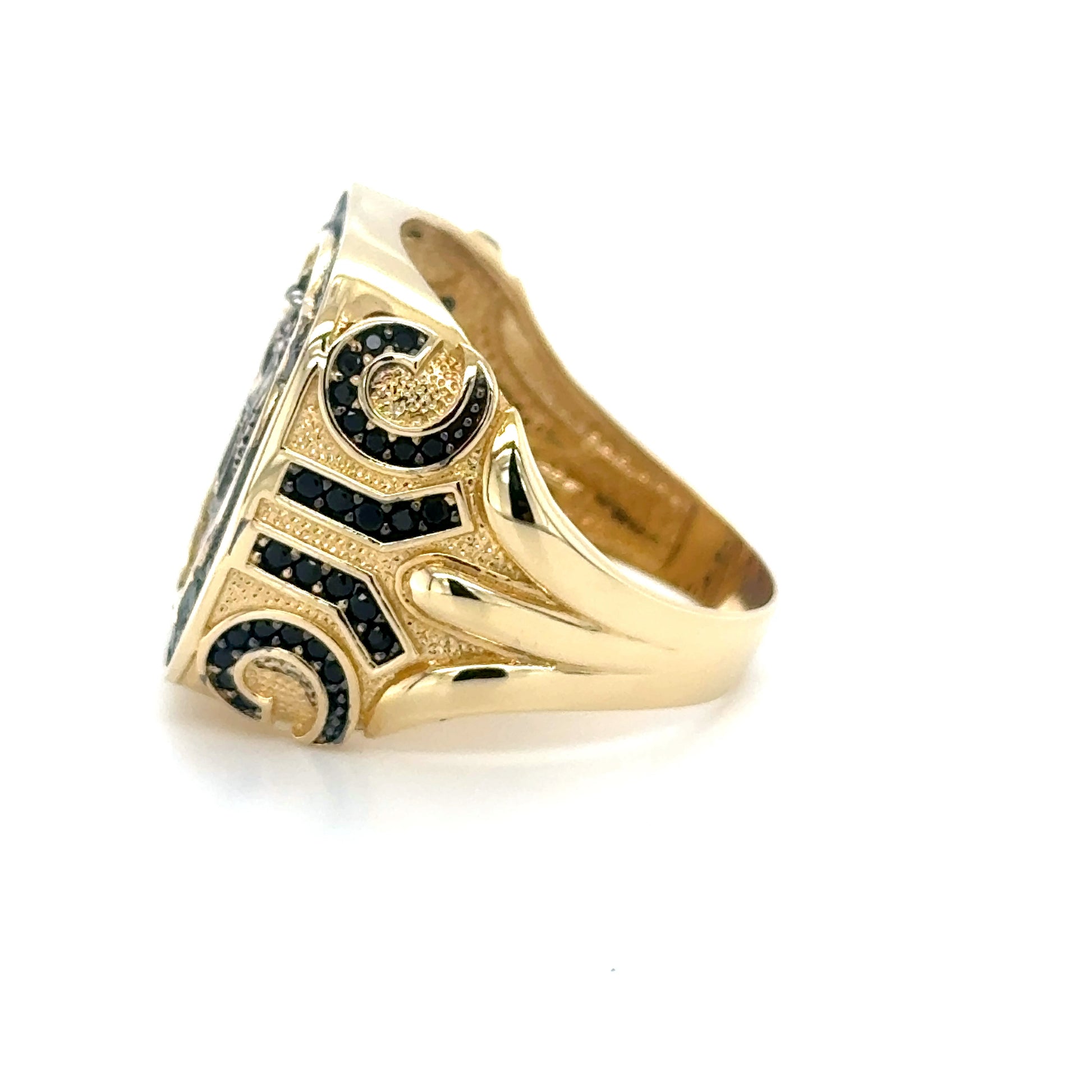 14K Solid Gold Double Eagle Ring