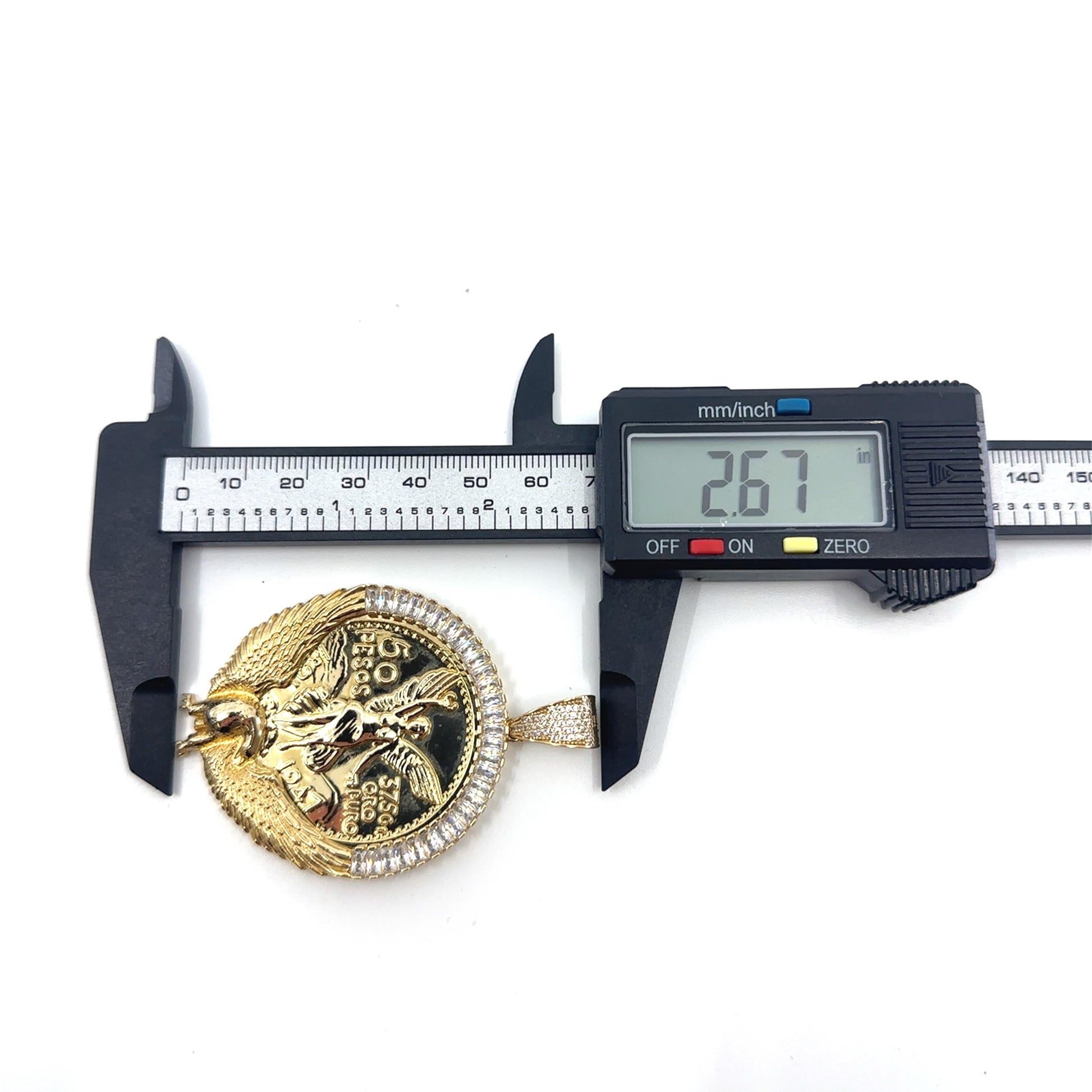 14K Gold Centenario Eagle Pendant