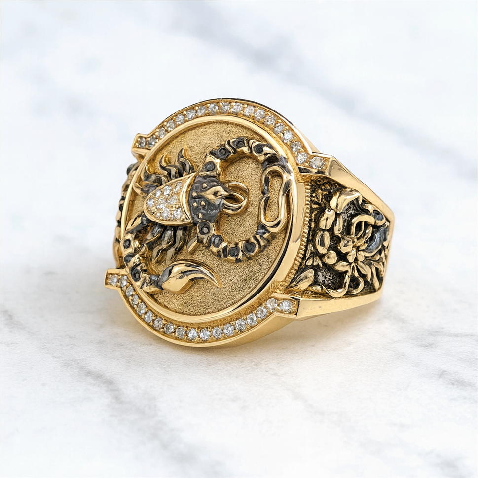 14K Solid Gold Scorpion Ring