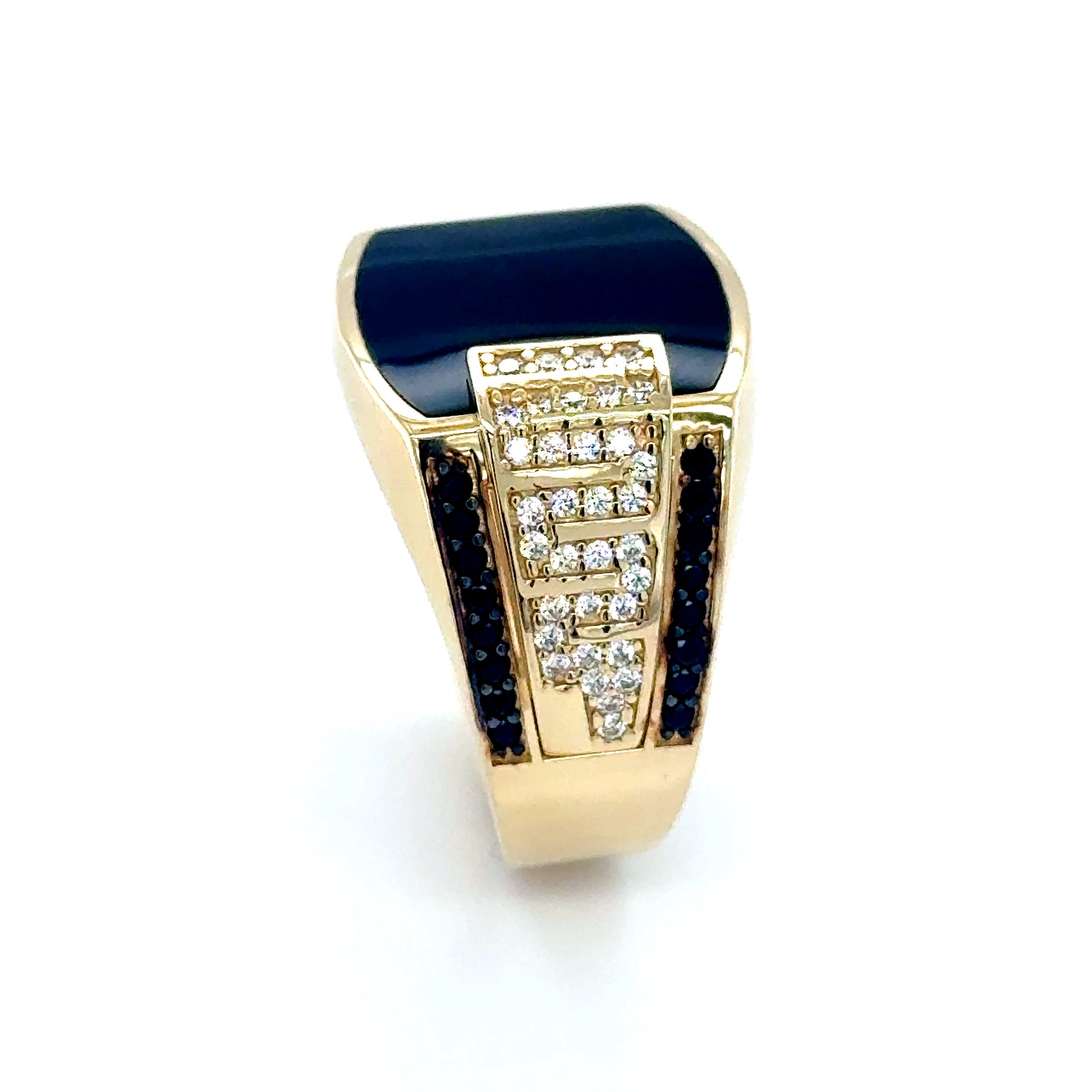 Solid Gold Onyx Ring