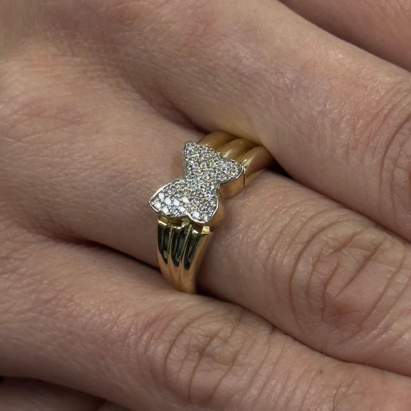 14K Gold Butterfly Ring
