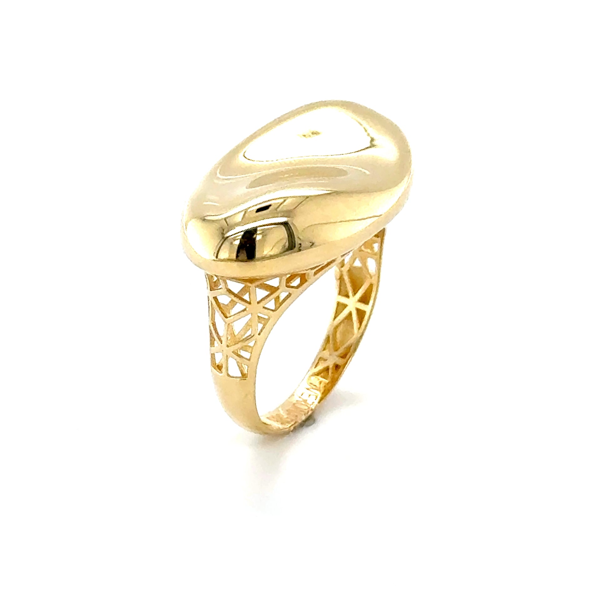 14K Yellow Gold Chicago Ring