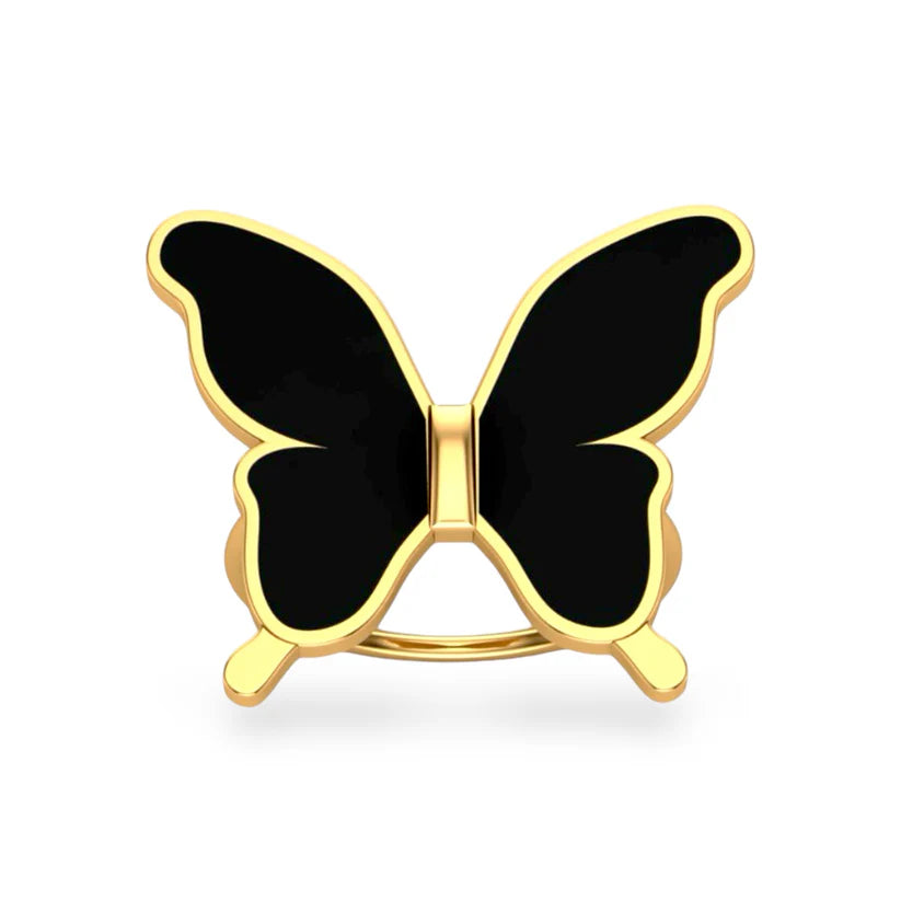14K Gold Enamel Butterfly ring